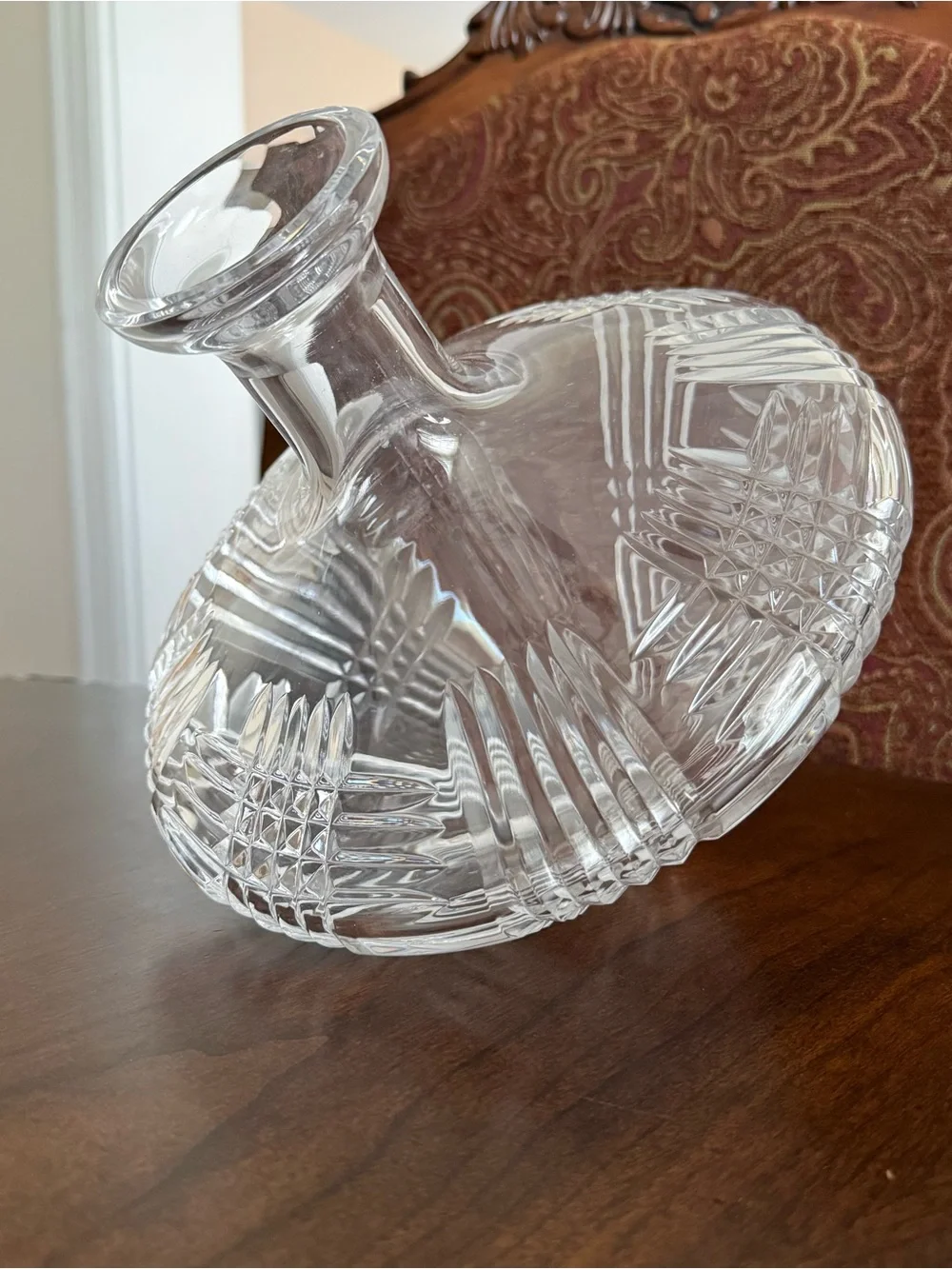 Astral Bovary Lead Crystal Side Resting Decanter Tilt Orbital Barware No Stopper